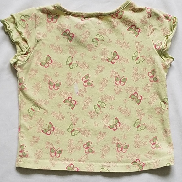 ๐4/$10๐ Baby Crew Yellow Shirt w/ Butterflies - Picture 3 of 5